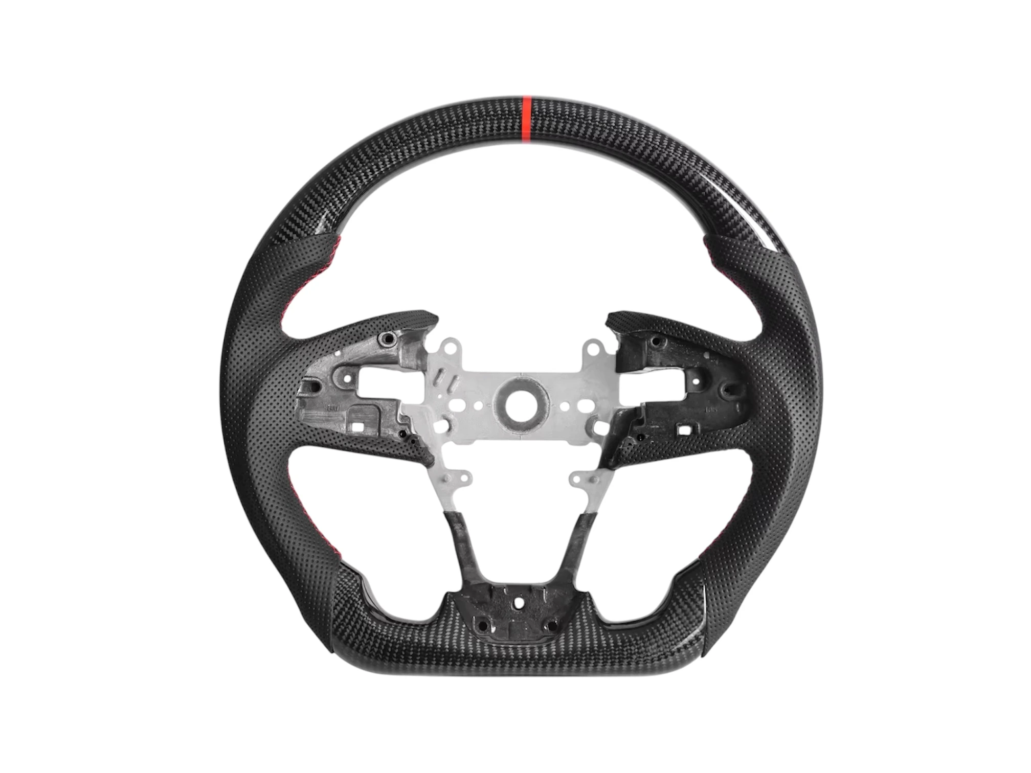 3K Glossy Carbon Fiber Steering Wheel for Honda Civic Type R FK8